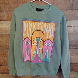 Pink Floyd Men's Crewneck Sweater - Green with Colorful Graphic